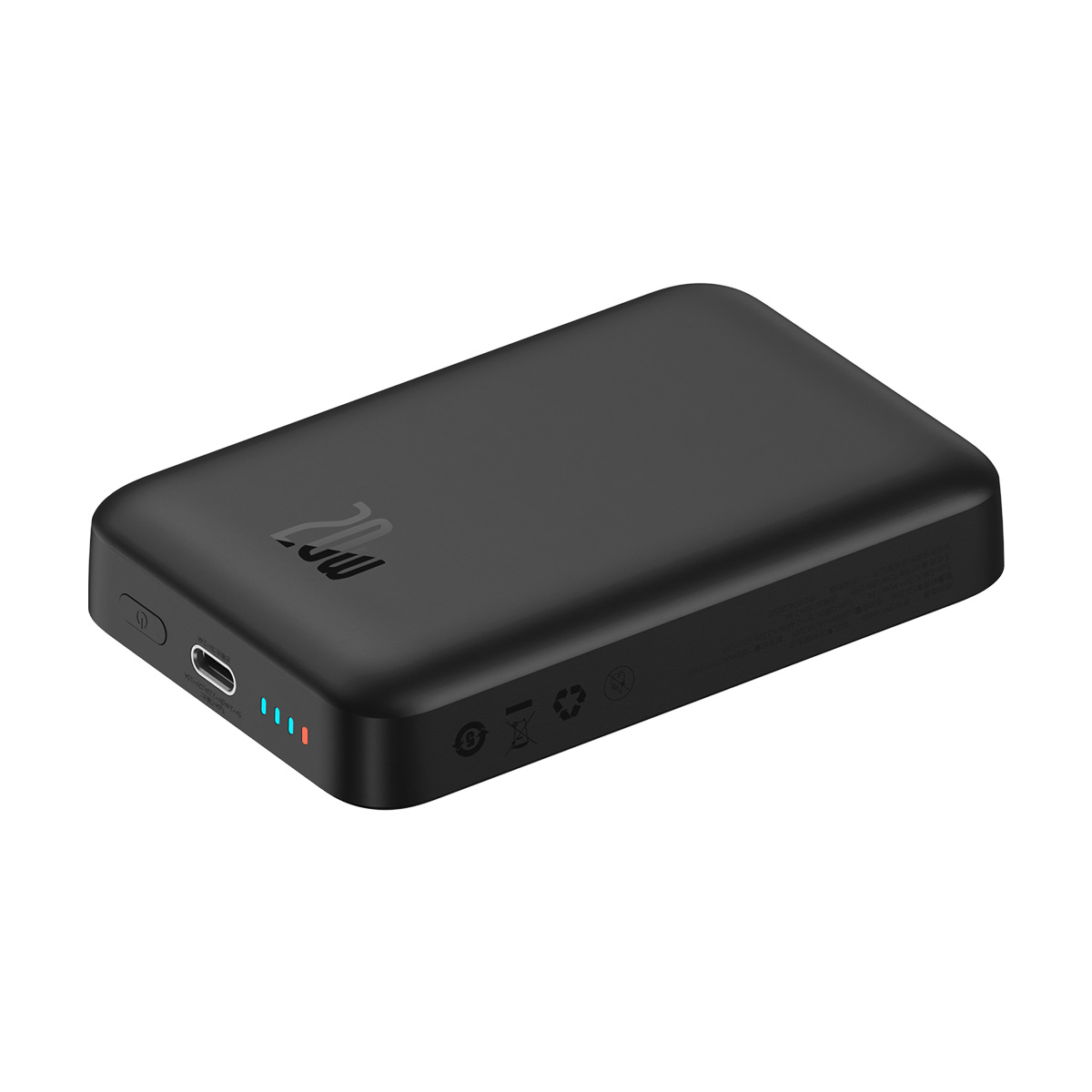 картинка Внешний аккумулятор Power bank Baseus 10000 mAh Magnetic Mini Wireless 20W (PPCX030001) Black от магазина КомпьютерЦентр