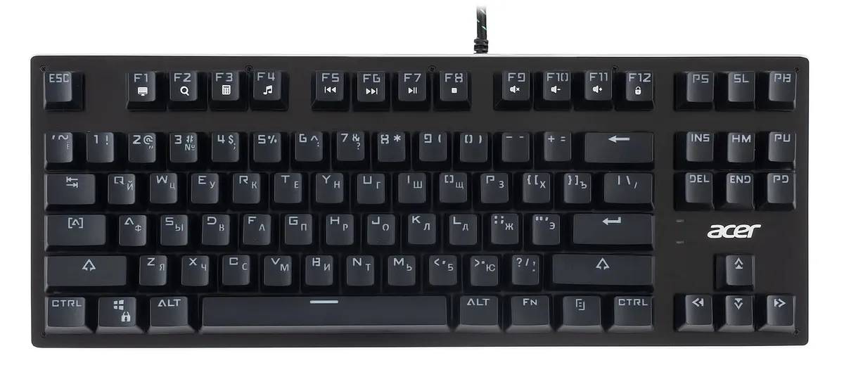 картинка Клавиатура Acer OKW126 механическая черный USB for gamer LED (ZL.KBDEE.00G) от магазина КомпьютерЦентр