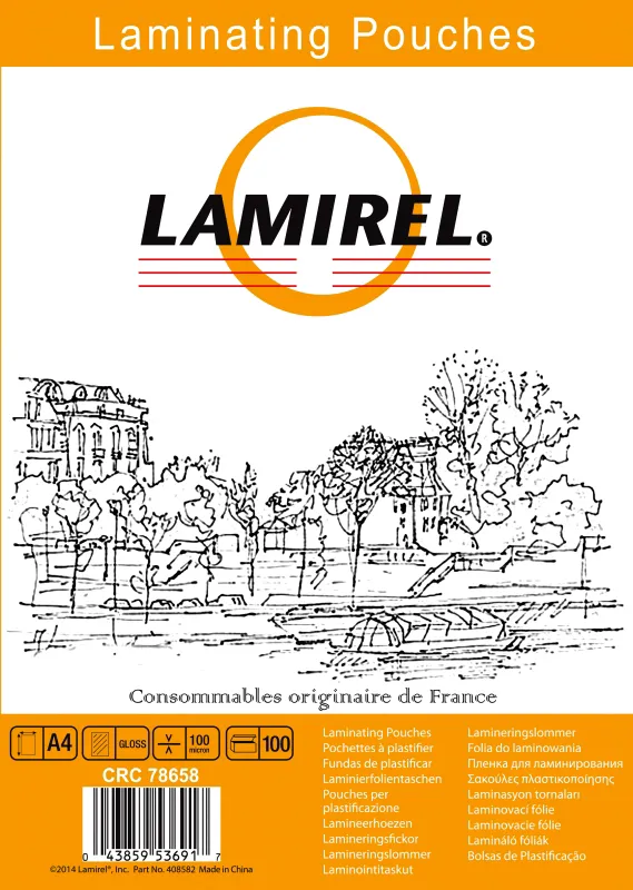 картинка Пленка для ламинирования Fellowes 100 мик A4 100шт. глянцевая Lamirel (LA-78658) от магазина КомпьютерЦентр