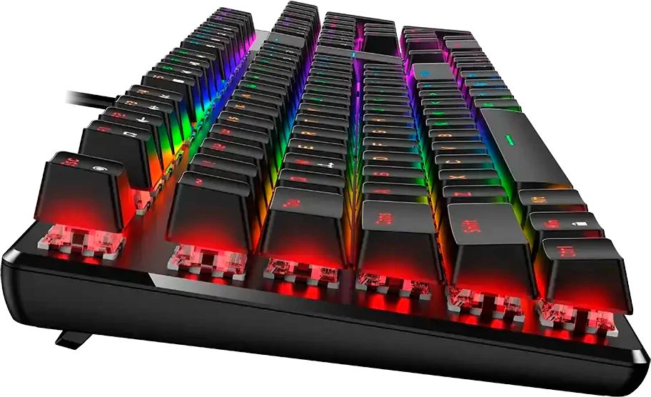 картинка Клавиатура Genius Scorpion K12 игровая проводная механическая/  корич перекл/  RGB/  Анти-Ghosting/  USB/ кабель 1.8м/  черный (31310057402) от магазина КомпьютерЦентр