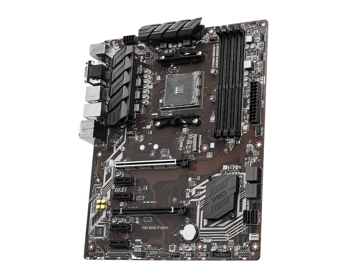 картинка Материнская плата MSI PRO B550-P GEN3 AM4 AMD B550 4xDDR4 ATX от магазина КомпьютерЦентр