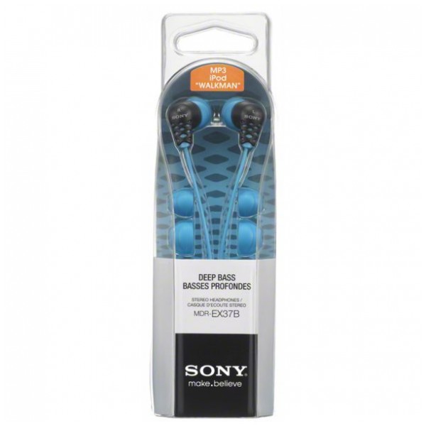 картинка Наушники Sony MDR-EX37B Blue (MDREX37B/LC.AE) от магазина КомпьютерЦентр