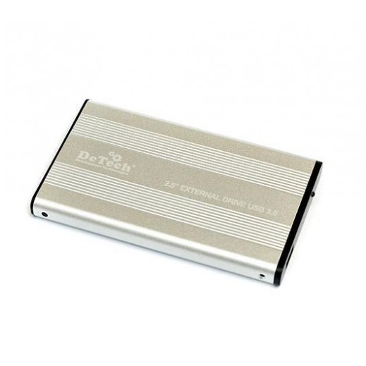 картинка Жесткий диск внешний DeTech 250Gb 2.5'' External Drive USB3.0 Silver (DT-ED75U3/250 Silver) от магазина КомпьютерЦентр