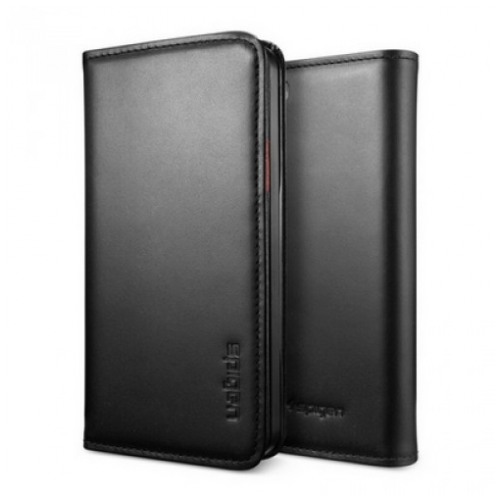 картинка Чехол SGP Leather Wallet Case Snap Black for iPhone 5 (SGP10134) от магазина КомпьютерЦентр