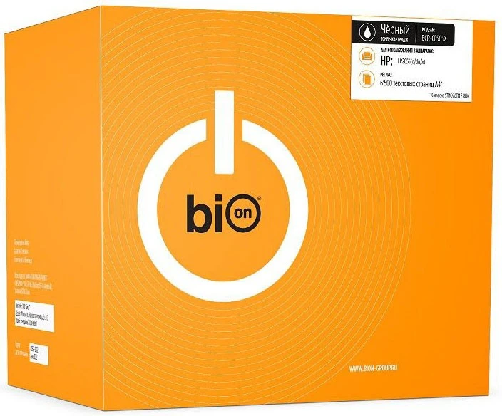картинка Картридж Bion BCR-CE505X для HP, Черный, с чипом от магазина КомпьютерЦентр