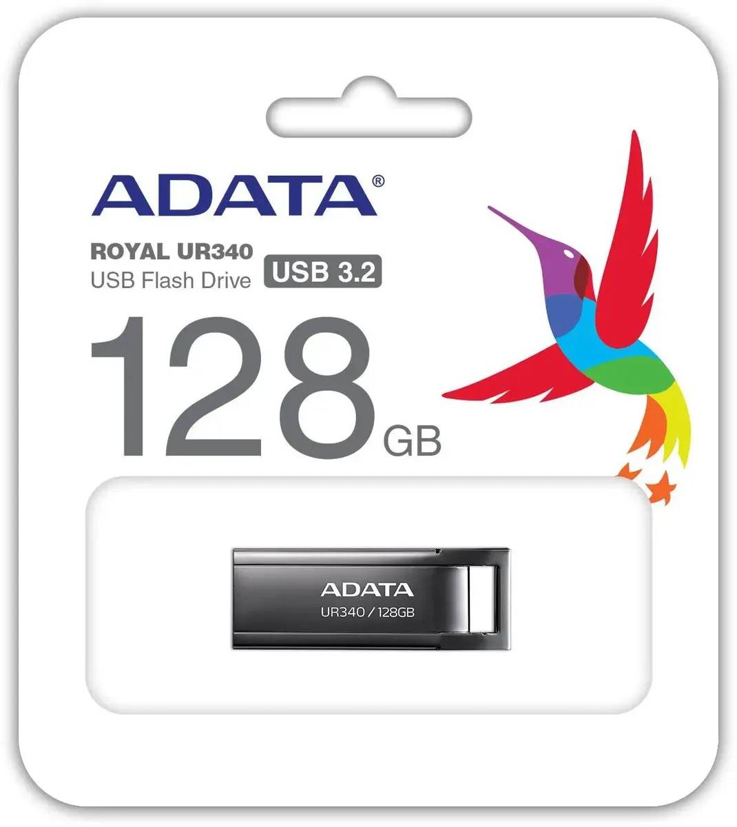 картинка USB3.2 накопитель 128Gb A-Data UR340 AROY Black (AROY-UR340-128GBK) от магазина КомпьютерЦентр
