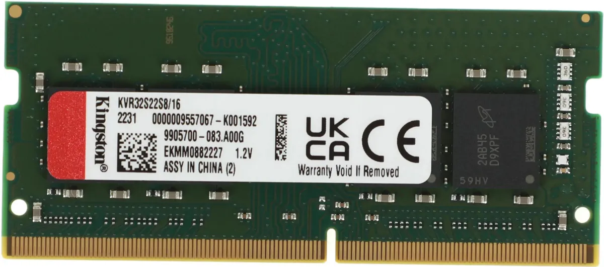 картинка SO-DIMM DDR4 16Gb 3200MHz PC4-25600 Kingston Valueram  (KVR32S22S8/ 16) от магазина КомпьютерЦентр