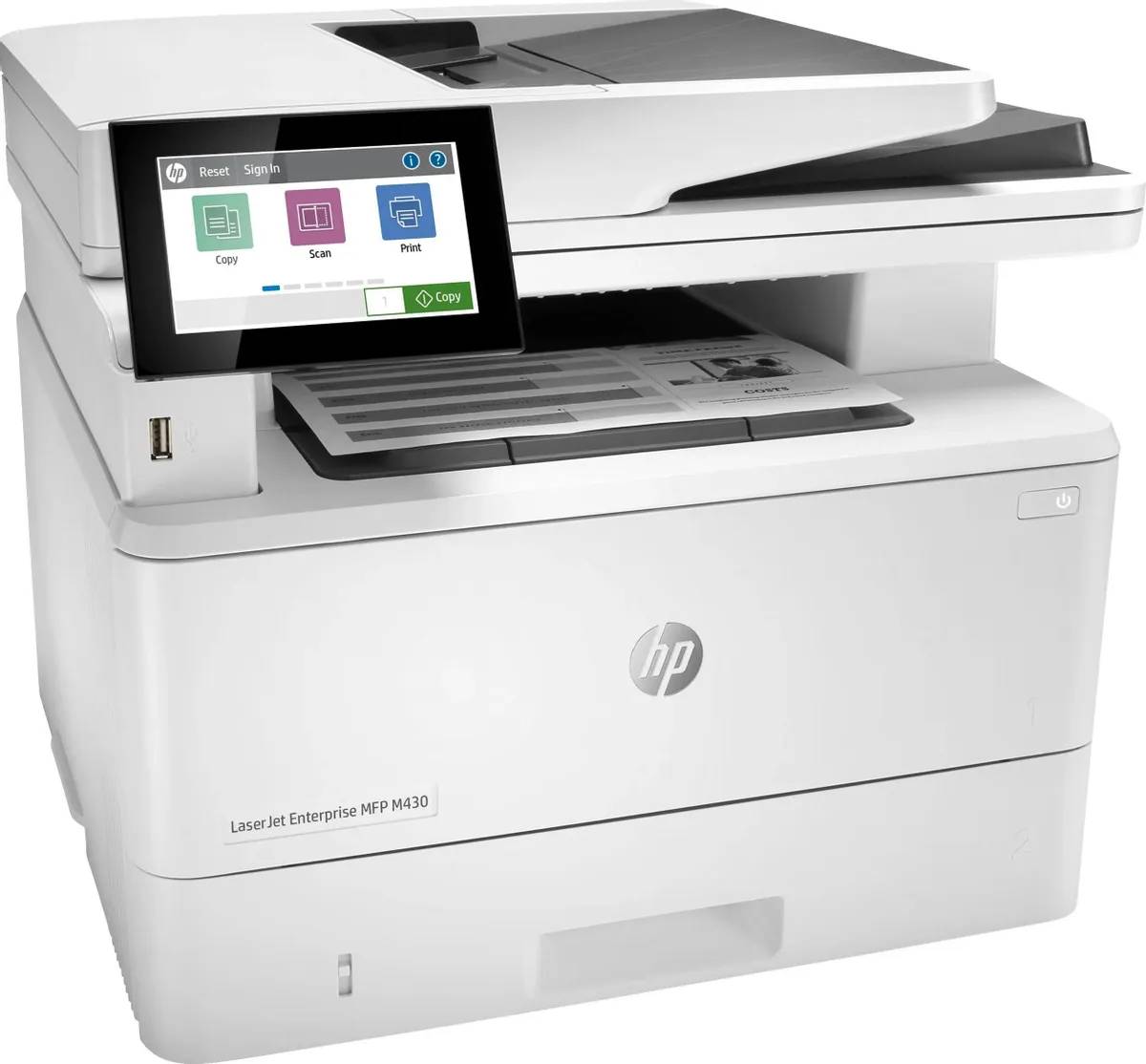 картинка МФУ лазерное HP LaserJet Pro M430f A4 Duplex Net Black/ White (3PZ55A) от магазина КомпьютерЦентр