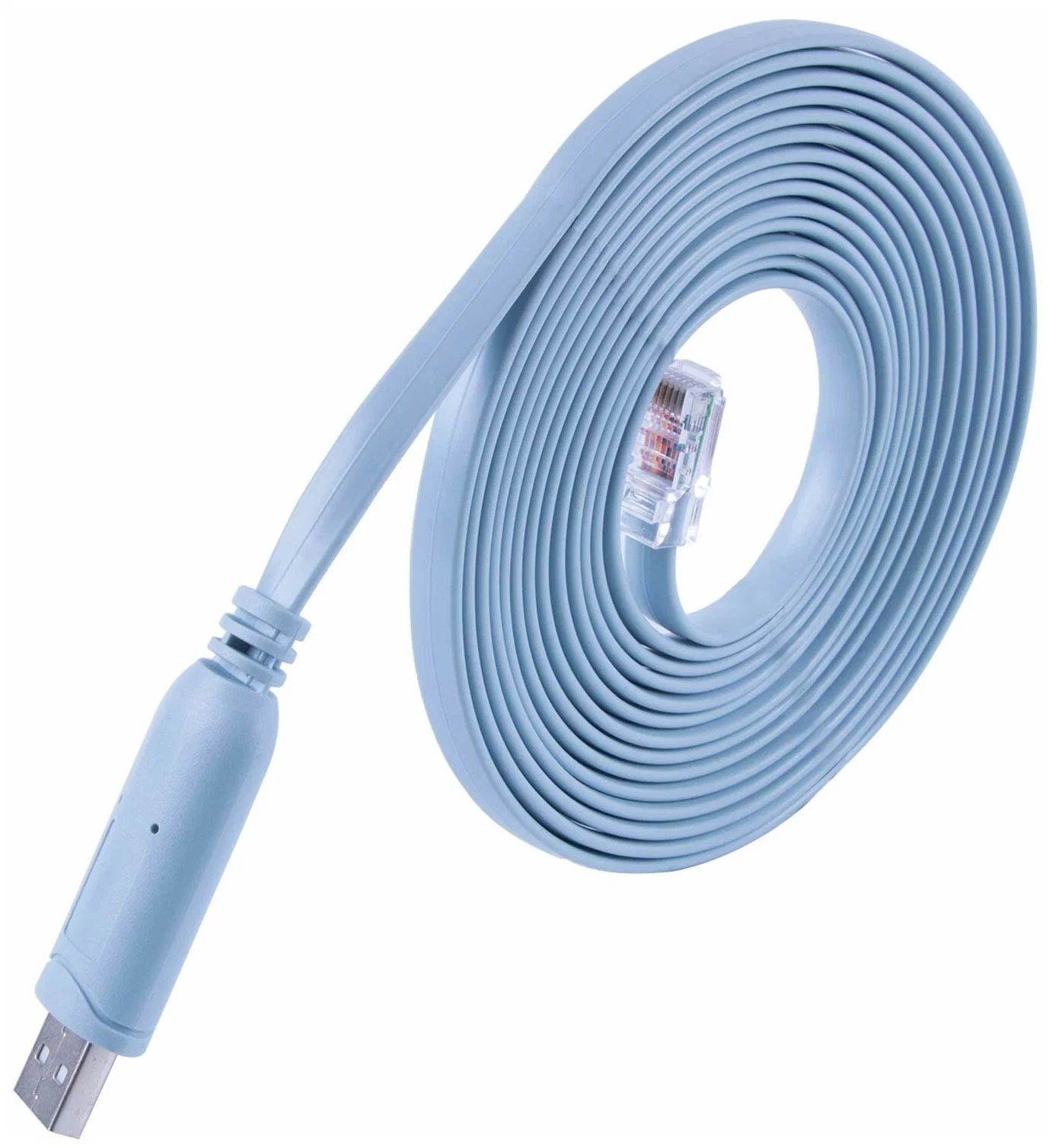 картинка Кабель адаптер консольный USB - RJ45 CAT5 и RS232 для маршрутизаторов Cisco FTDI 1,8м (Чипсет FTDI FT232RL) от магазина КомпьютерЦентр