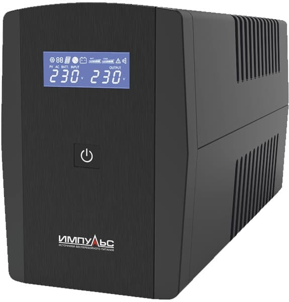 картинка ИБП Импульс ЮНИОР СМАРТ 1500, 1500/ 900 ВА/ Вт, LCD, USB, RJ11/ RJ45, IEC-C13x6 от магазина КомпьютерЦентр