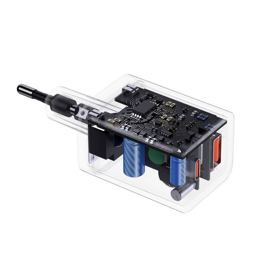 картинка СЗУ Baseus Super Si Pro Quick Charger C+U 30W EU White (CCSUPP-E02) от магазина КомпьютерЦентр