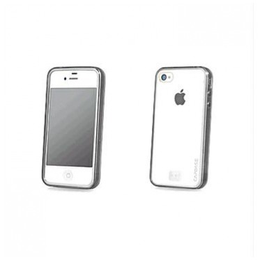 картинка Чехол Capdase Soft Jacket Fuze DS Clear/Tinted Black for iPhone 4/4S (SJIH4S-3F01) от магазина КомпьютерЦентр