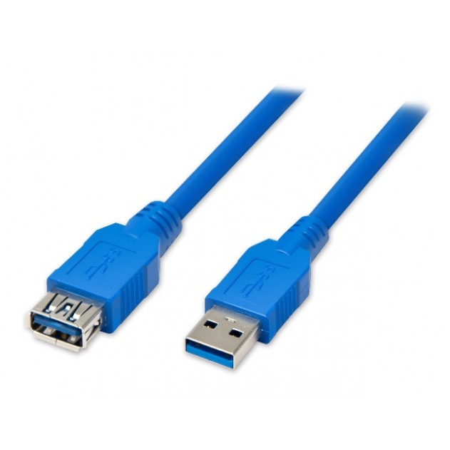 картинка Кабель ATcom USB 3.0 A->F 1.8m Blue от магазина КомпьютерЦентр