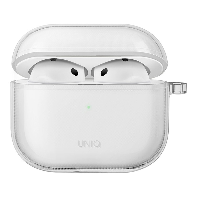 картинка Чехол Uniq Glase TPU case Glossy Clear для Airpods 4, прозрачный от магазина КомпьютерЦентр