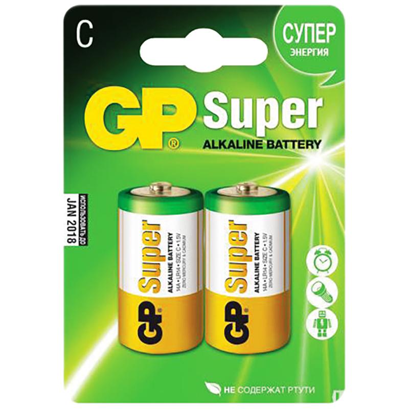 картинка Батарея GP Super Alkaline 14A LR14 C (2шт) (GP 14A-BC2) от магазина КомпьютерЦентр