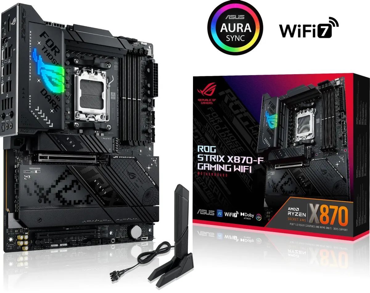 картинка Материнская плата ASUS ROG STRIX X870-F GAMING WIFI AM5, ATX от магазина КомпьютерЦентр