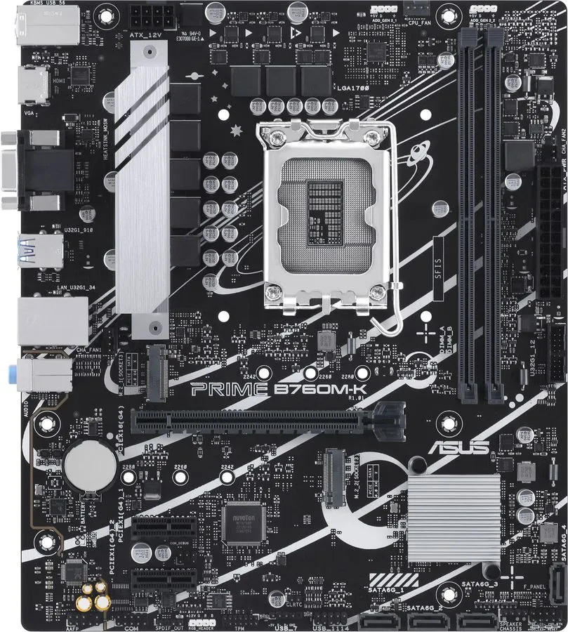 картинка Материнская плата Asus PRIME B760M-K Soc-1700 Intel B760 2xDDR5 mATX от магазина КомпьютерЦентр