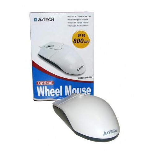 картинка Мышка A4tech OP-720 White PS/2 от магазина КомпьютерЦентр
