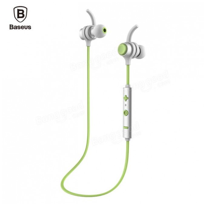 картинка Bluetooth-гарнитура Baseus B16 Comma Bluetooth Silver/ Green (NGB16-0S) от магазина КомпьютерЦентр