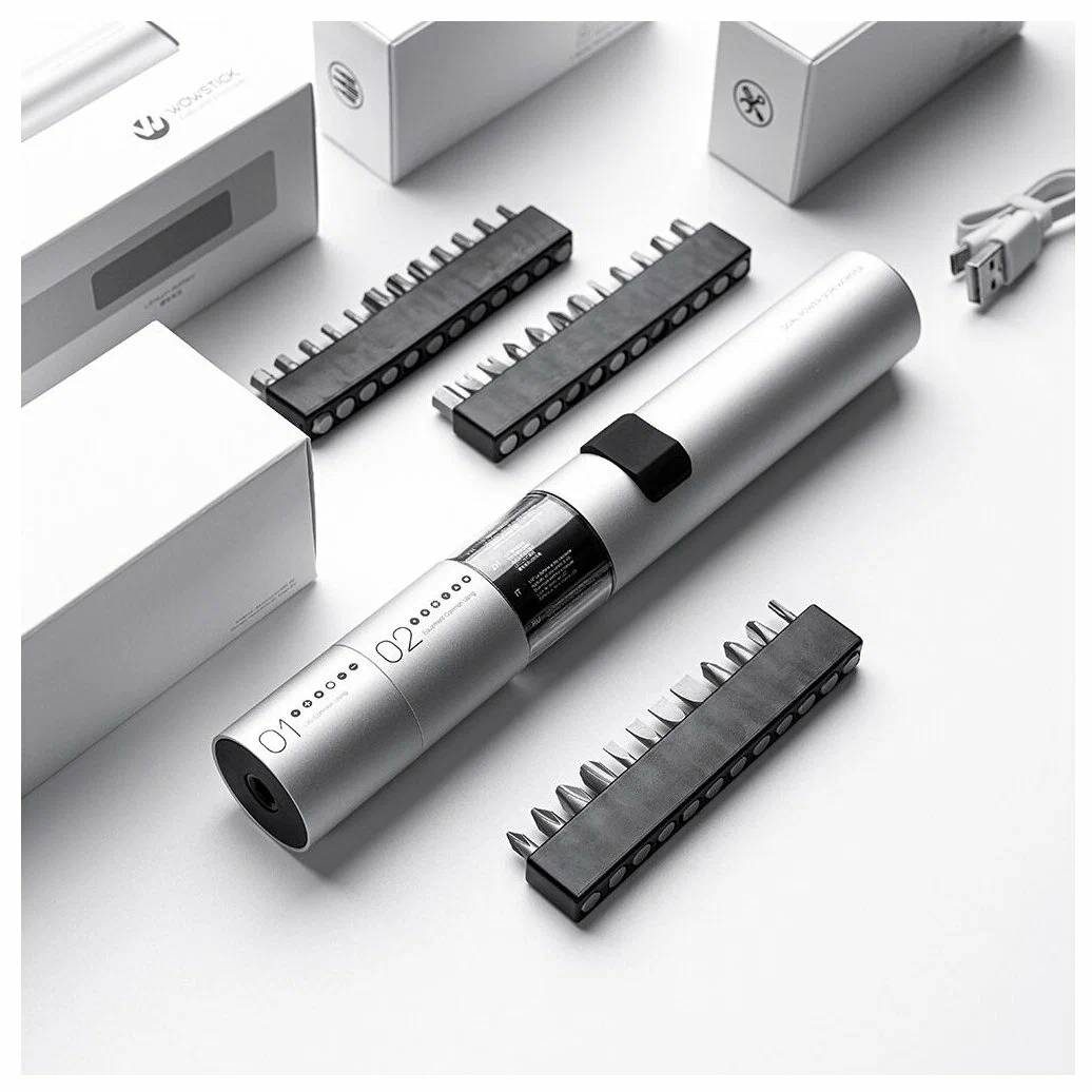 картинка Электрическая отвертка Xiaomi Wowstick SD 36 in 1 Screwdriver Set Silver от магазина КомпьютерЦентр