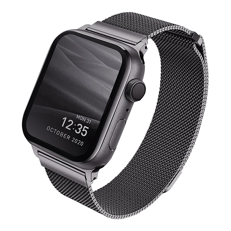 картинка Стальной ремень мелкое плетение Uniq DANTE для Apple Watch 38/ 40 Graphite (40MM-DANGRP) от магазина КомпьютерЦентр