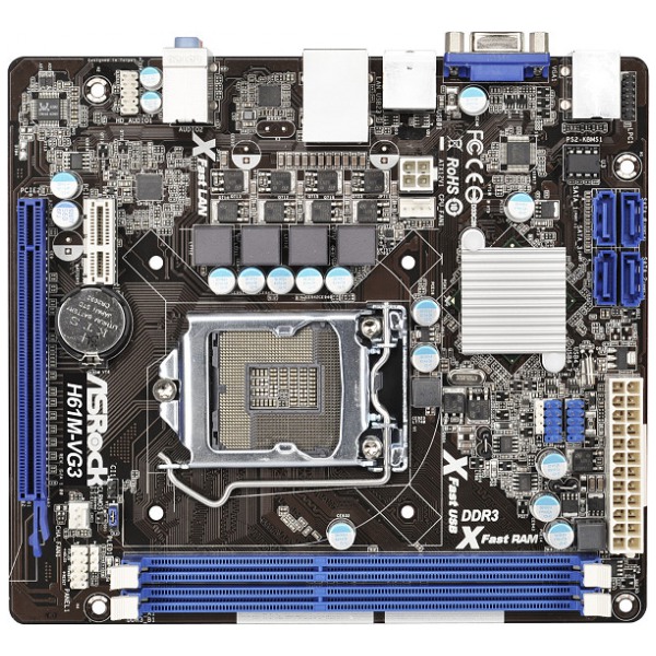 картинка Материнская плата ASRock H61M-VG3 от магазина КомпьютерЦентр