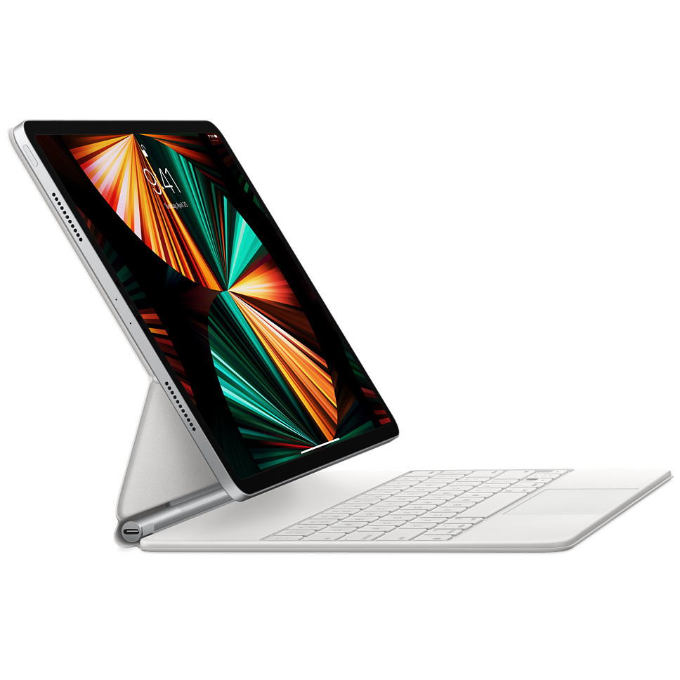 картинка Чехол-клавиатура Apple Magic Keyboard для iPad Pro 12.9 5th gen White (MJQL3) от магазина КомпьютерЦентр