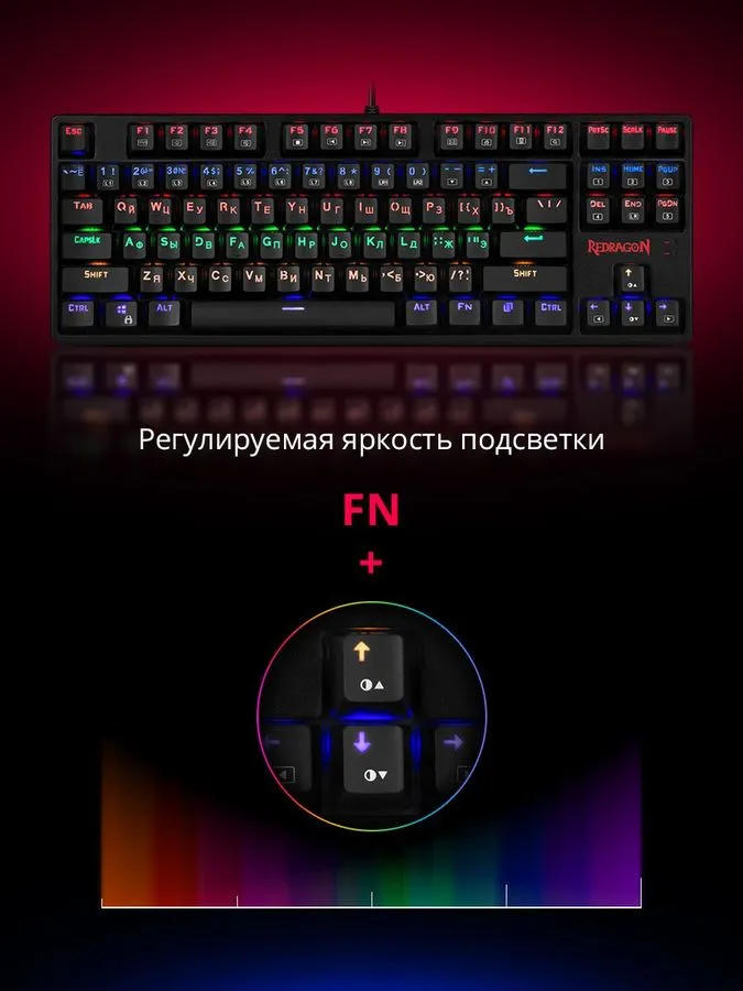 картинка Клавиатура Defender Redragon USB Daksa RU 78308 от магазина КомпьютерЦентр