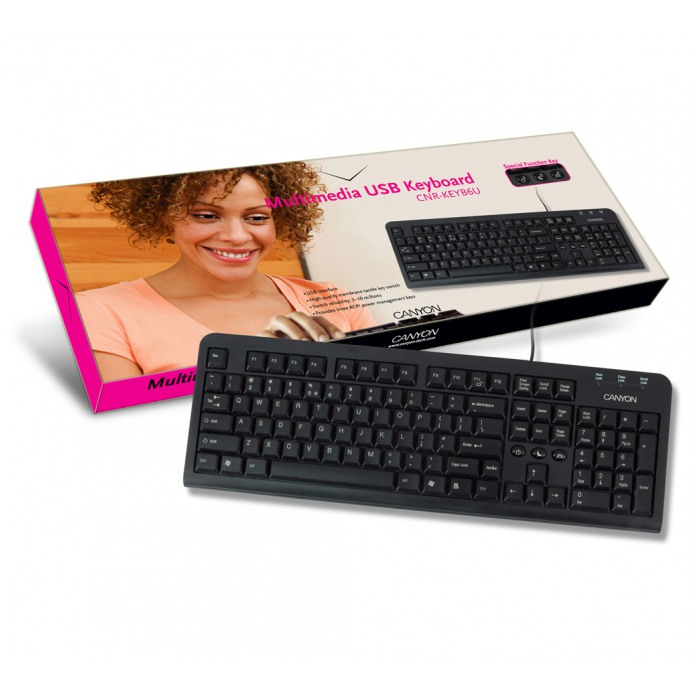 картинка Клавиатура Canyon CNR-KEYB6U Black USB от магазина КомпьютерЦентр