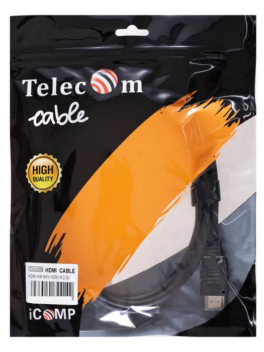 картинка Кабель HDMI-MiniHDMI Telecom 2м. ver.2.0 4K*60Hz (TCG205) от магазина КомпьютерЦентр
