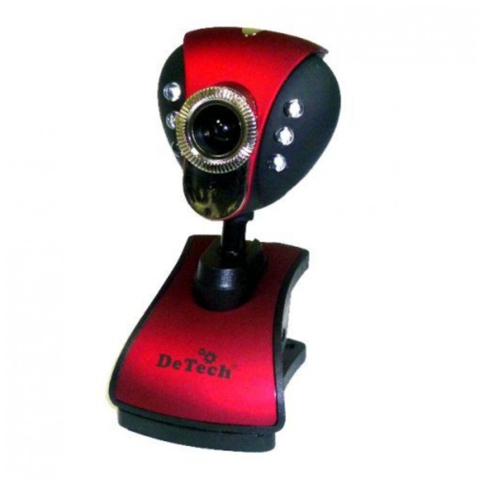 картинка Web-камера DeTech FM330 Red/ Black от магазина КомпьютерЦентр