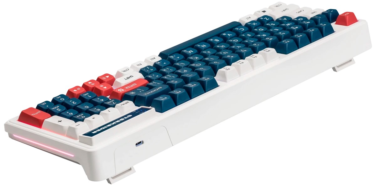 картинка Клавиатура игровая проводная Defender Stormrider GK-425 RU, бел/син от магазина КомпьютерЦентр