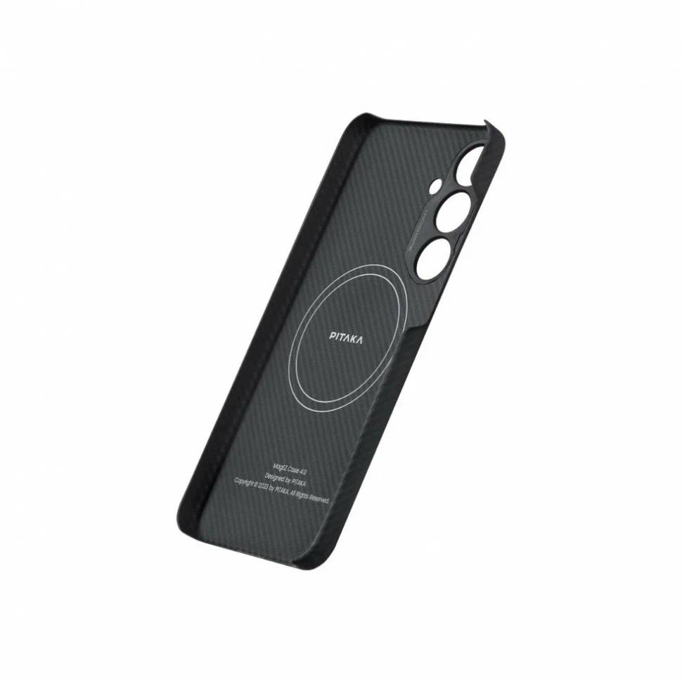 картинка Чехол Pitaka MagEZ Case 4 для Samsung S24, черный/ серый (Black/ Grey Twill) от магазина КомпьютерЦентр