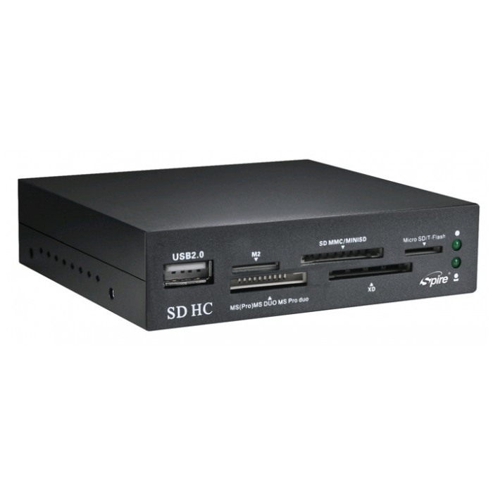 картинка Картридер внутренний Spire 3.5″ USB2.0 Black (SP337CR-V1) от магазина КомпьютерЦентр