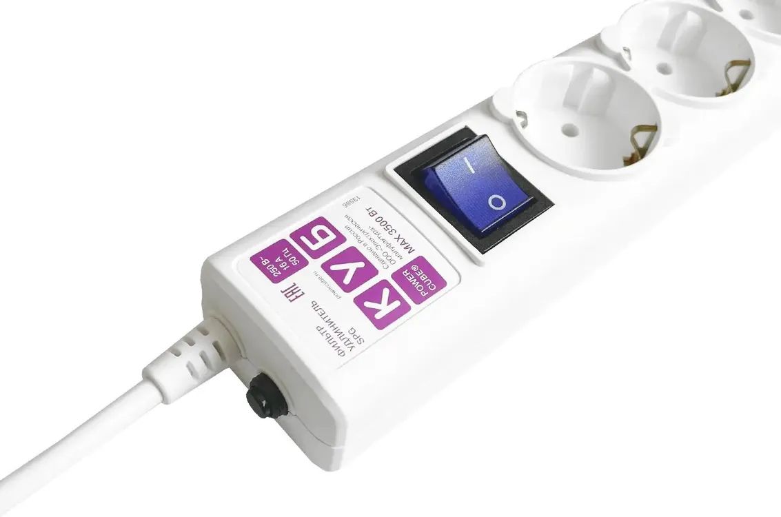 картинка Сетевой фильтр 1.9 м Powercube SPG6-16-1.9M (6 розеток) White (коробка) от магазина КомпьютерЦентр