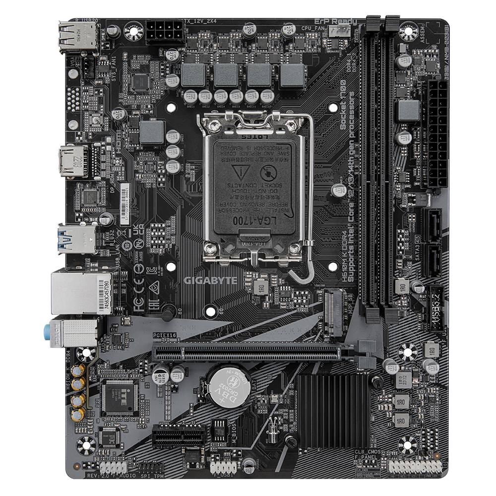картинка Материнская плата Gigabyte H610M K DDR4 V2.0, LGA 1700, Micro-ATX от магазина КомпьютерЦентр