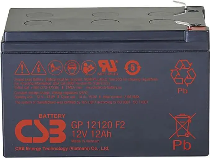 картинка Аккумулятор для ИБП CSB GP 12120 F2 (12V 12Ah) GP12120 от магазина КомпьютерЦентр
