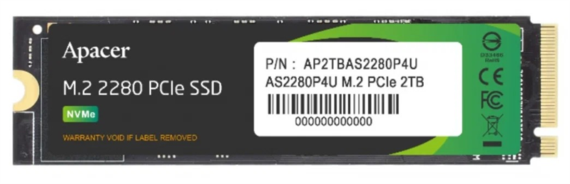 картинка SSD накопитель 2 Tb Apacer AS2280P4U, M.2, NVMe (AP2TBAS2280P4U-1) от магазина КомпьютерЦентр