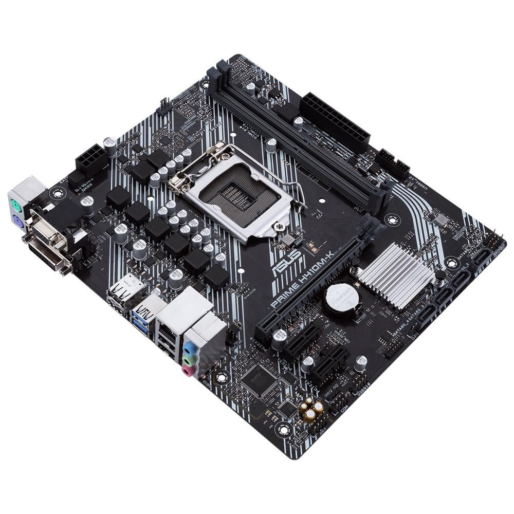 картинка М/ п Asus PRIME H410M-K S1200; Intel H410; 2xDDR4; 8ch (7.1); GbLAN, VGA, DVI mATX от магазина КомпьютерЦентр