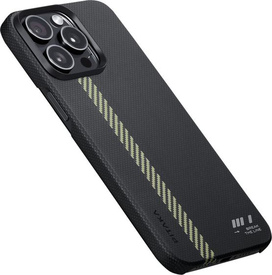 картинка Чехол PITAKA MagEZ Case 5 для iPhone 15 Pro MAX 6.7'', принт разрыв линии (Break The Line) от магазина КомпьютерЦентр