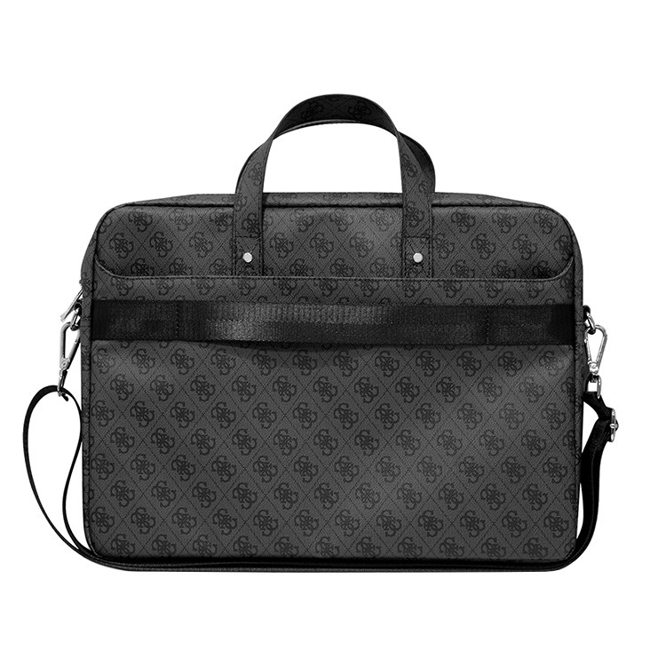 картинка Сумка Guess для ноутбуков 15''/ 16'' 4G Bag with Zipper pocket Triangle metal logo Black от магазина КомпьютерЦентр