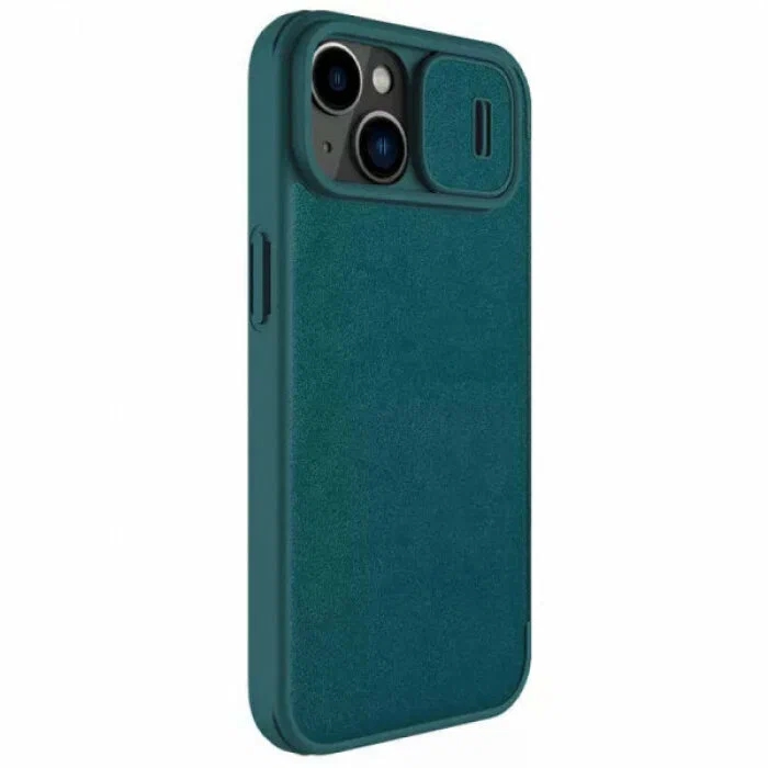 картинка Чехол-книжка из Premium экокожи Nillkin Qin Plain для iPhone 14 /  13 от магазина КомпьютерЦентр