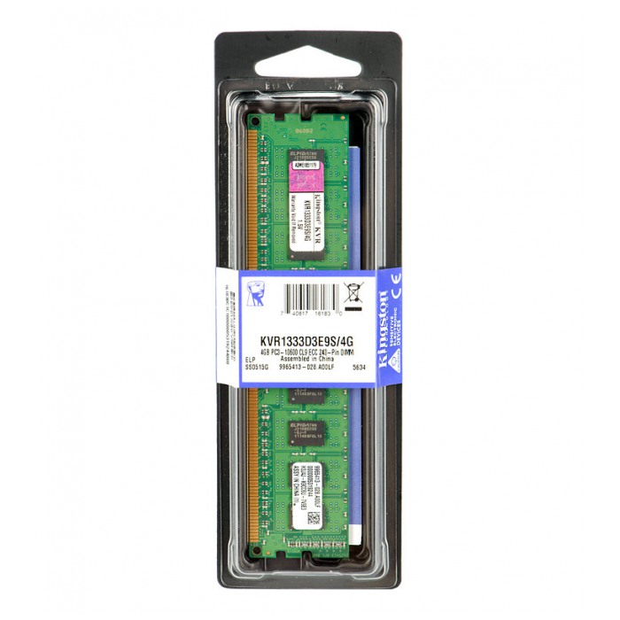 картинка Оперативная память Kingston DIMM DDR3 4Gb ECC 1333MHz PC3-10600 (KVR1333D3E9S/ 4G) от магазина КомпьютерЦентр