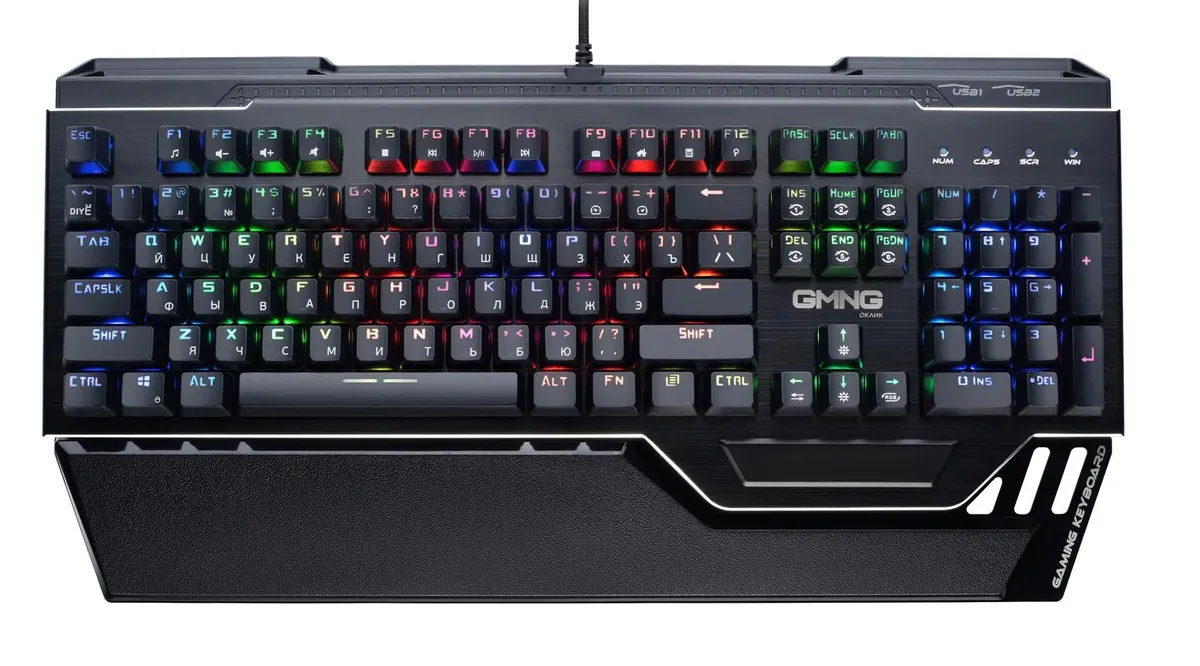 картинка Клавиатура Oklick GMNG 985GK механическая черный USB Multimedia for gamer LED (1677413) от магазина КомпьютерЦентр