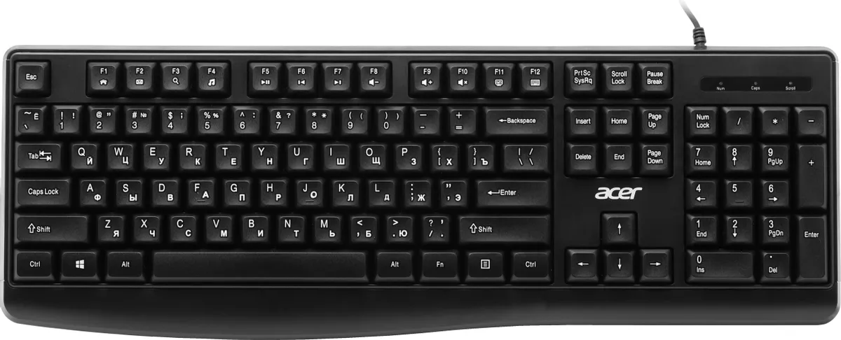 картинка Клавиатура Acer OKW301черный USB (ZL.KBDCC.01A) от магазина КомпьютерЦентр