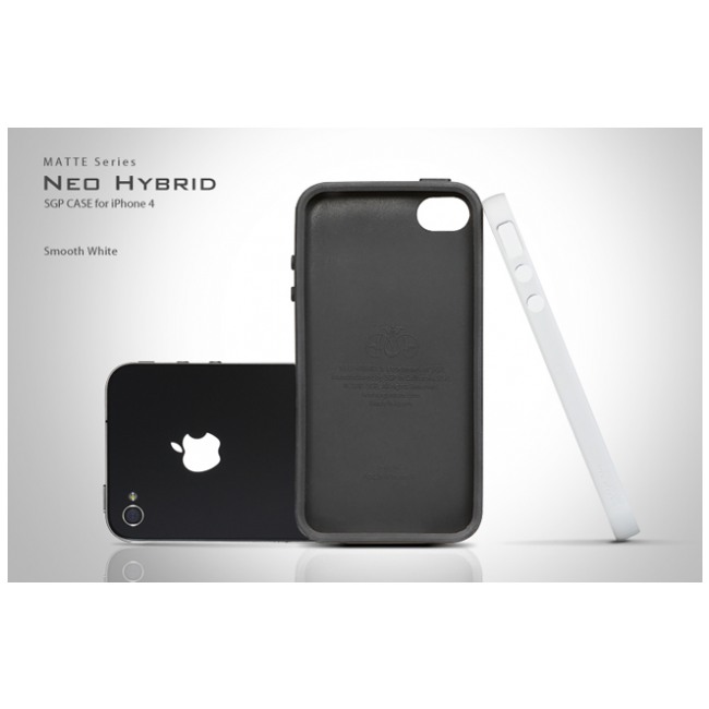 картинка Чехол SGP Neo Hybrid Case Matte Series Smooth White for iPhone 4 (SGP07014) от магазина КомпьютерЦентр