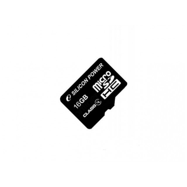 картинка Карта памяти SiliconPower 16Gb microSDHC Class 4 SD adapter (SP016GBSTH004V10) от магазина КомпьютерЦентр