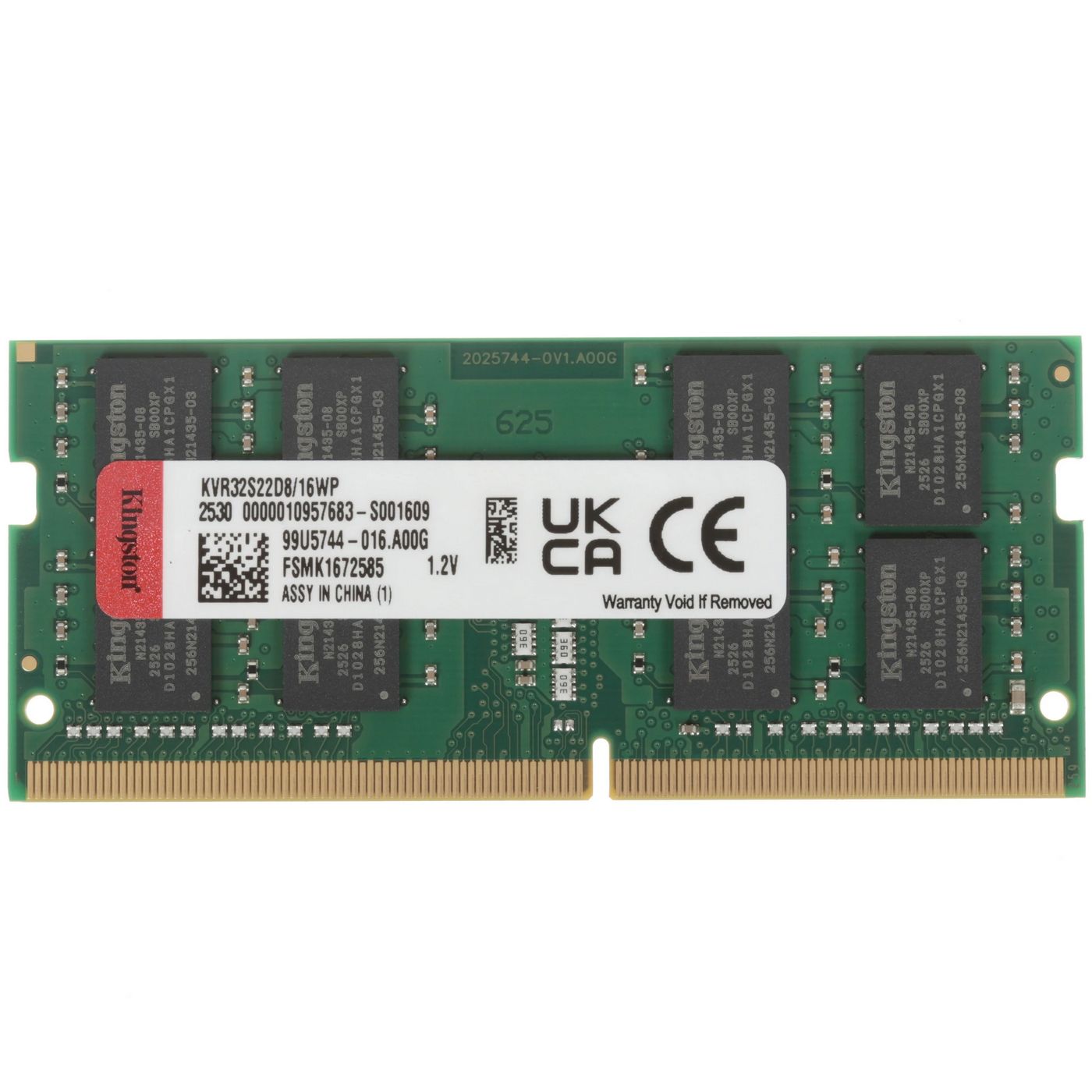 картинка SO-DIMM DDR4 16Gb 3200MHz PC4-25600 Kingston CL22 1.2V (KVR32S22D8/ 16WP) от магазина КомпьютерЦентр