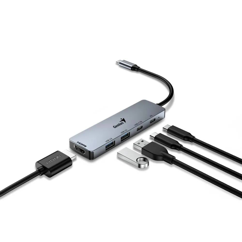 картинка HUB 4-port Genius UH-500 Gray (31240003400) от магазина КомпьютерЦентр