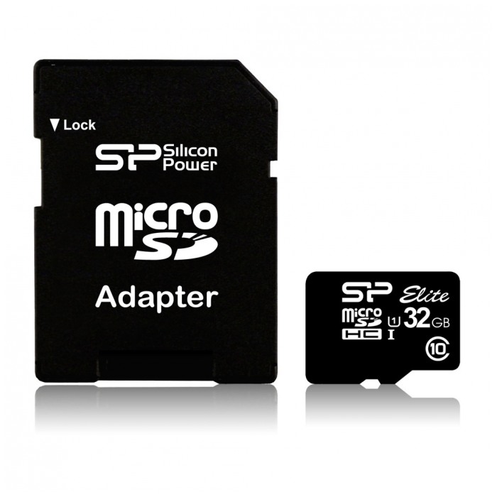 картинка Карта памяти SiliconPower 32Gb microSDHC UHS-I Elite + adapter  (SP032GBSTHBU1V10-SP) от магазина КомпьютерЦентр